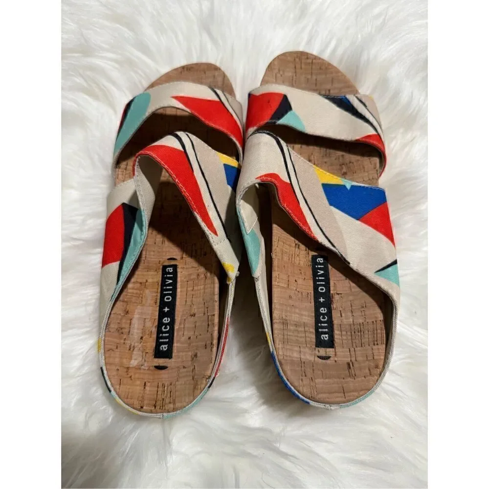 Alice + Olivia colorful wedge sandals 39 (9)